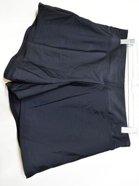 Island Escape Women's Pull-On Swim Shorts, Black Swim Bottom, Size 10